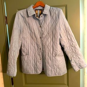 Light blue Burberry quail red coat size L